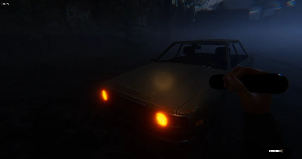 Hollow Despair: The path slice/demo abandoned vehicle fog lit street